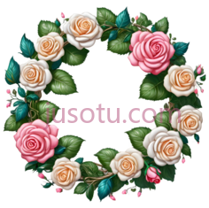 花环,插画,粉色,白色,黄色PNG