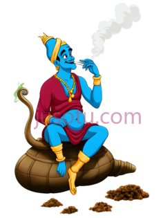 卡通人物,印度教神祇,蓝色, PNG