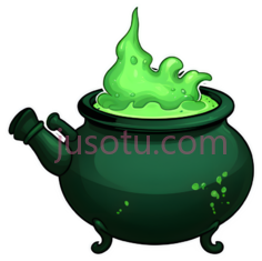 锅,卡通,绿色PNG