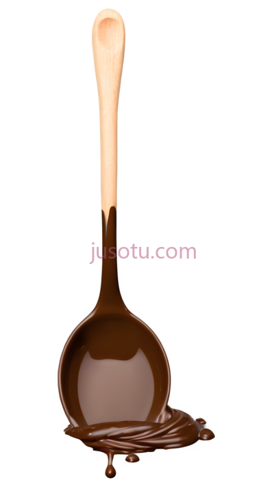 液体巧克力,木勺,棕色, PNG
