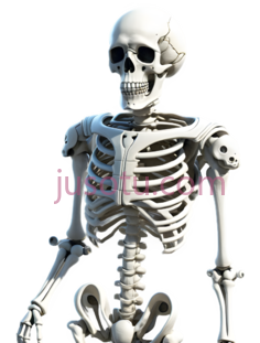 骨架,3D,白色PNG