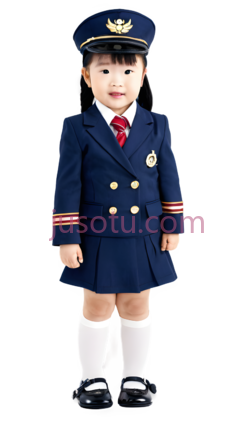 小女孩,制服,深蓝色PNG