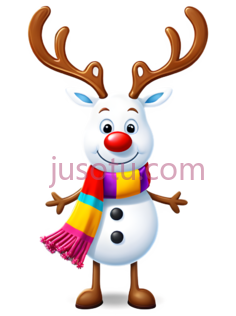 驯鹿,卡通,白色, 棕色, 红色PNG