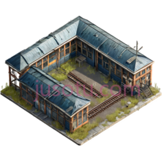 建筑,现代,灰色屋顶,棕色墙面PNG