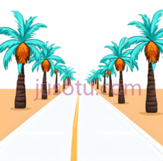 道路,卡通,黑色,黄色PNG