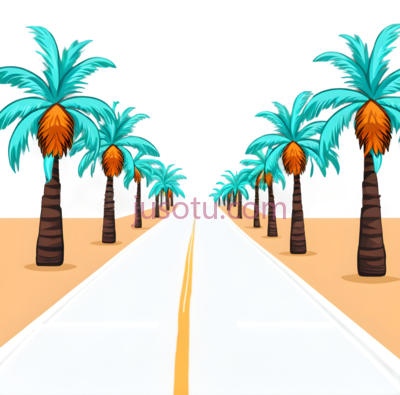 道路,卡通,黑色,黄色, PNG