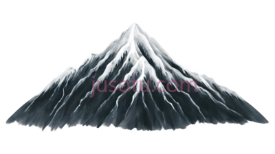水墨画,山, PNG