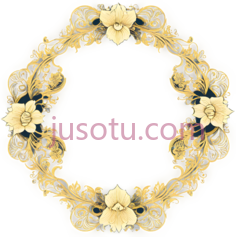 花环,复古,金色PNG
