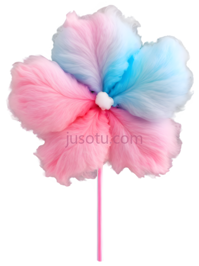 棉花糖,花朵形状,粉色,蓝色, PNG