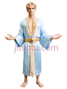 雕像,古代服饰,蓝色,金色PNG