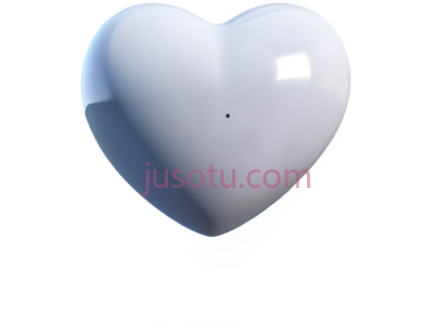 心形,3D,白色, PNG