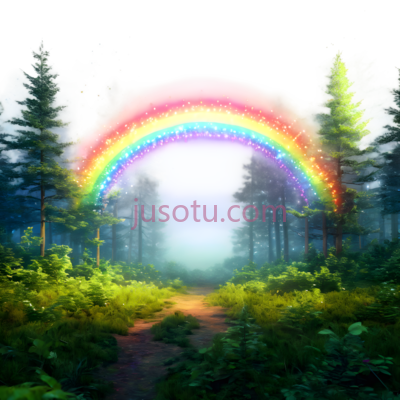 彩虹,卡通,彩虹色, PNG