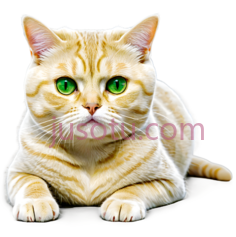 猫,躺卧,浅黄色PNG