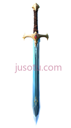 剑,华丽,蓝色,金色PNG