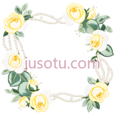 花环,装饰性,黄色,白色PNG