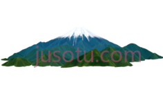 富士山,插画,绿色, 白色PNG