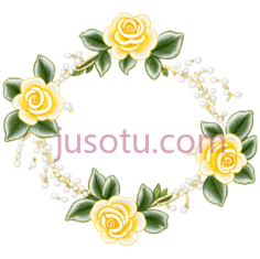 花环,插画,黄色,绿色PNG