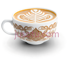 咖啡杯,装饰性花纹,白色,棕色PNG