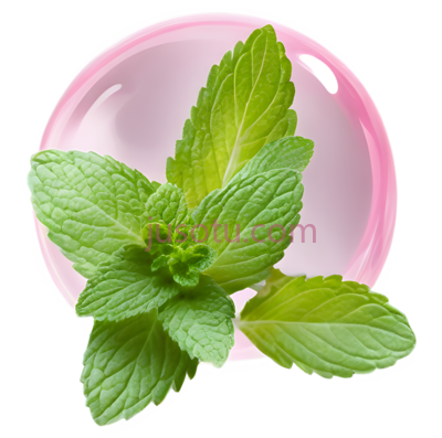 薄荷,粉色泡泡糖, PNG