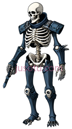 骷髅机器人,科幻,蓝色PNG