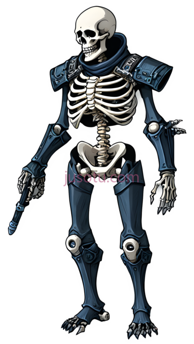骷髅机器人,科幻,蓝色, PNG
