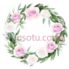 花环,水彩画,粉色,白色PNG