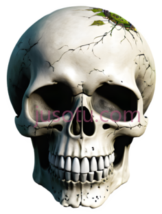 骷髅,数字,白色PNG