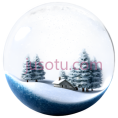 雪球,冬季风景,蓝色,白色PNG