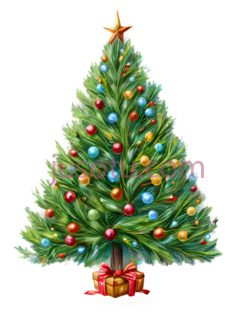 圣诞树,多彩PNG