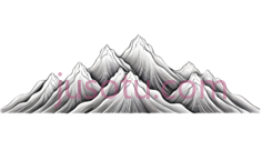 山峰,卡通,白色,粉色PNG