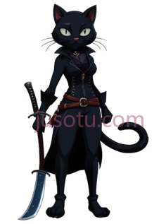 黑猫,女仆装,黑色PNG