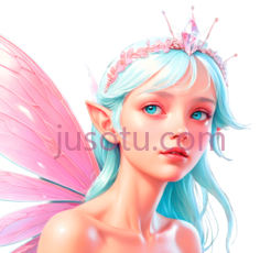 精灵,卡通,蓝色PNG