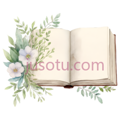 书,插画,白色PNG