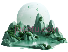 山峰,抽象,绿色PNG