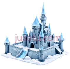 城堡,卡通,蓝色PNG