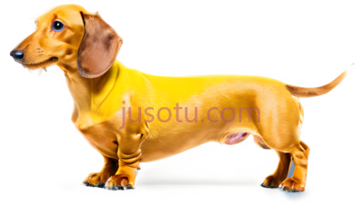 腊肠犬,卡通,黄色, PNG
