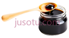 黑色蜂蜜,木勺,树脂,塑料瓶PNG