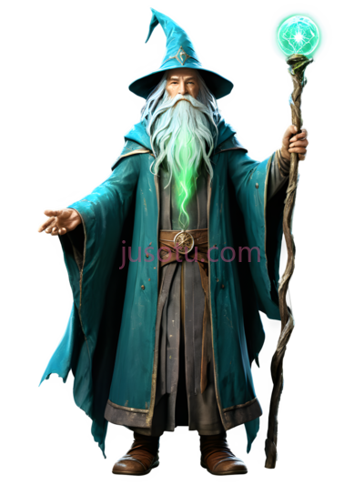 巫师,奇幻,蓝色, PNG