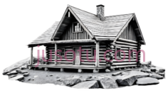 木屋,乡村,灰色PNG