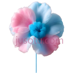 棉花糖,卡通,蓝色,粉色PNG