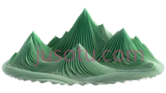 山峰,抽象,绿色PNG