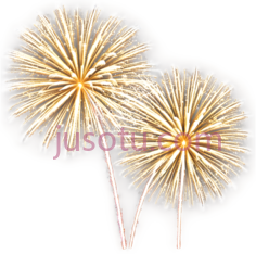 烟花,绽放,黄色PNG