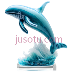 海豚,雕塑,蓝色PNG