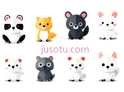 浣熊,狐狸,猫,老鼠,卡通,白色, PNG