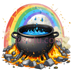 锅,卡通,黑色PNG