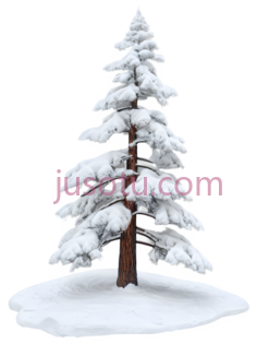 雪松,卡通,白色, PNG