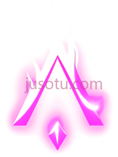 字母A,火焰状,粉色PNG