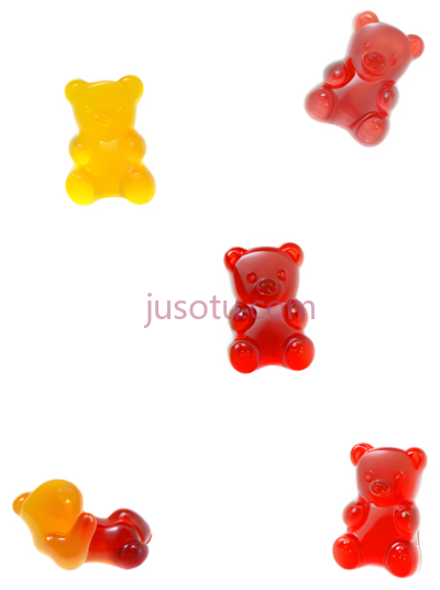 小熊软糖,卡通,橙色, PNG