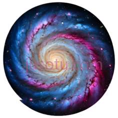 螺旋星系,蓝色,紫色,白色PNG