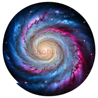 螺旋星系,蓝色,紫色,白色, PNG